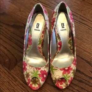 Bakers Flora floral Peep Toe Heels